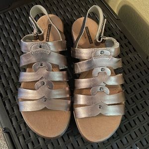 Clarks sandals. Pewter. Size 7.5